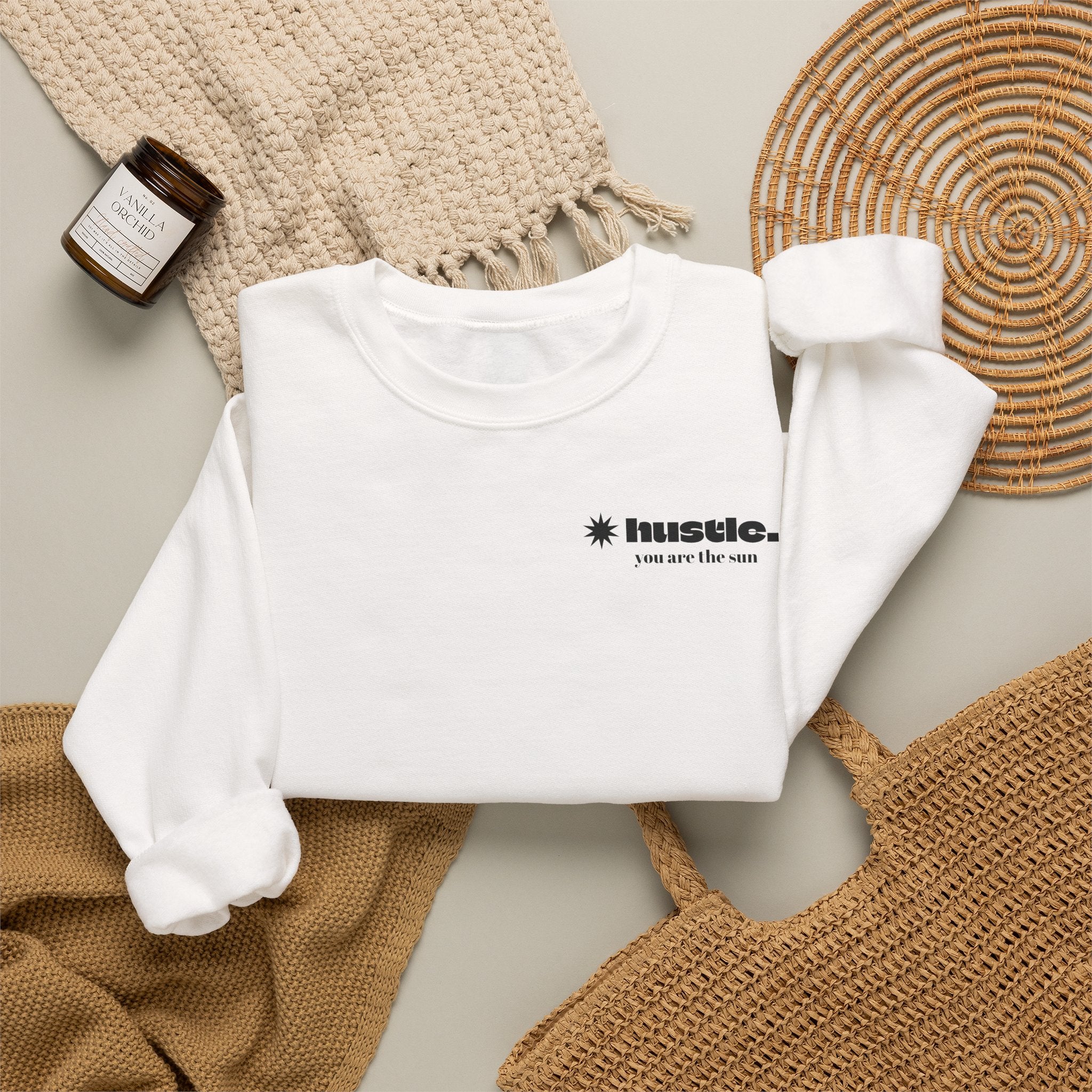 hustle. "Faith In God" - Crewneck Sweatshirt