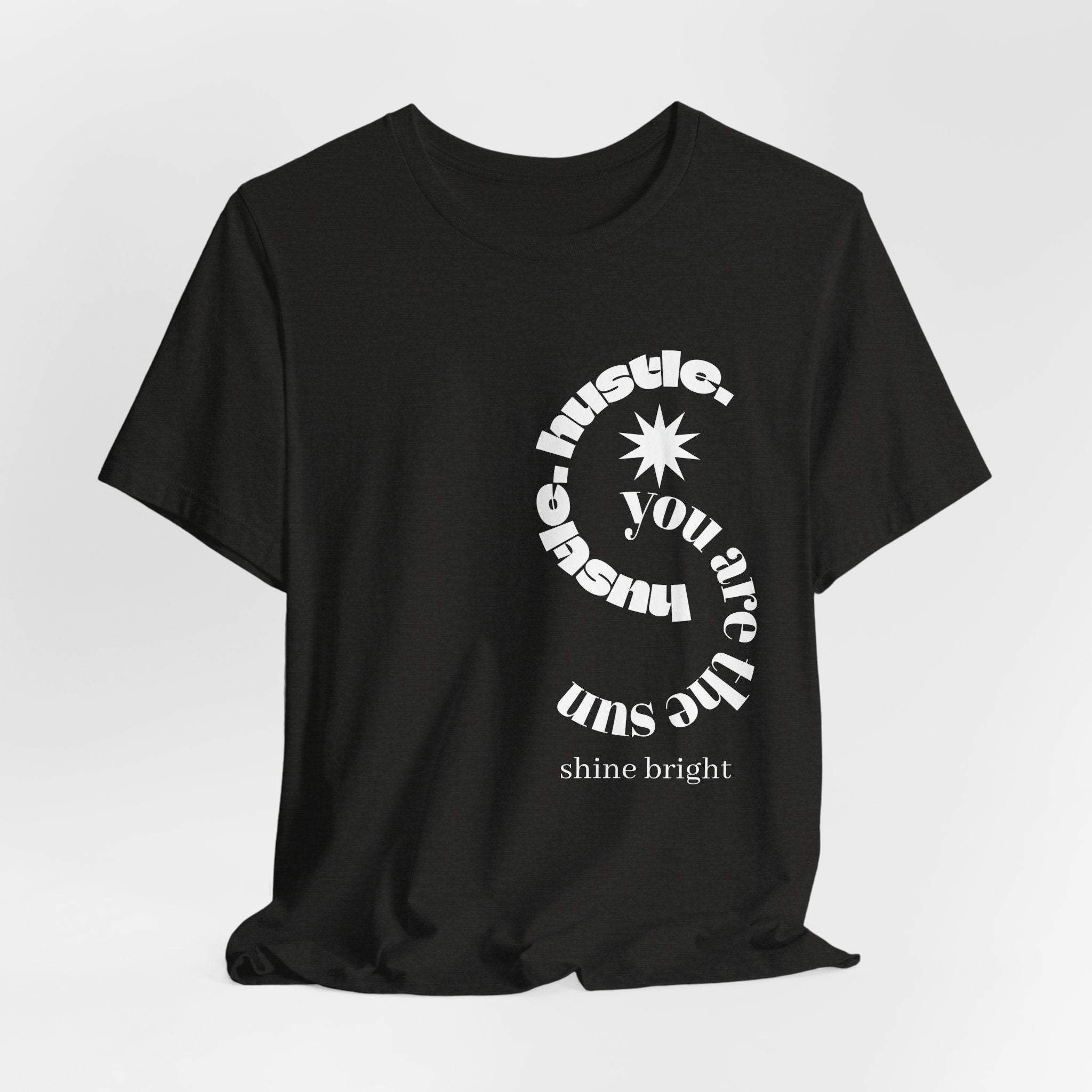hustle. "Shine Bright" - Spiral Tee