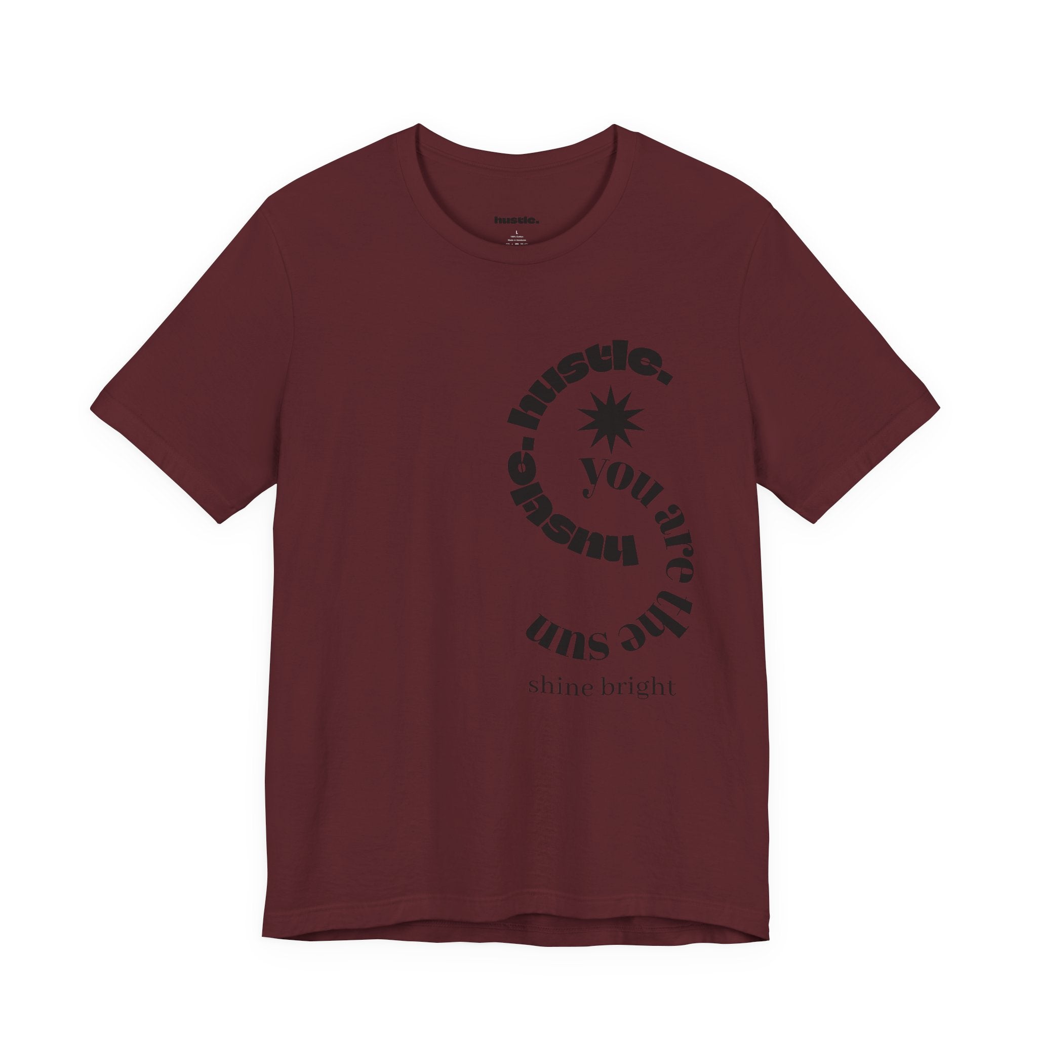 hustle. "Shine Bright" - Spiral Tee